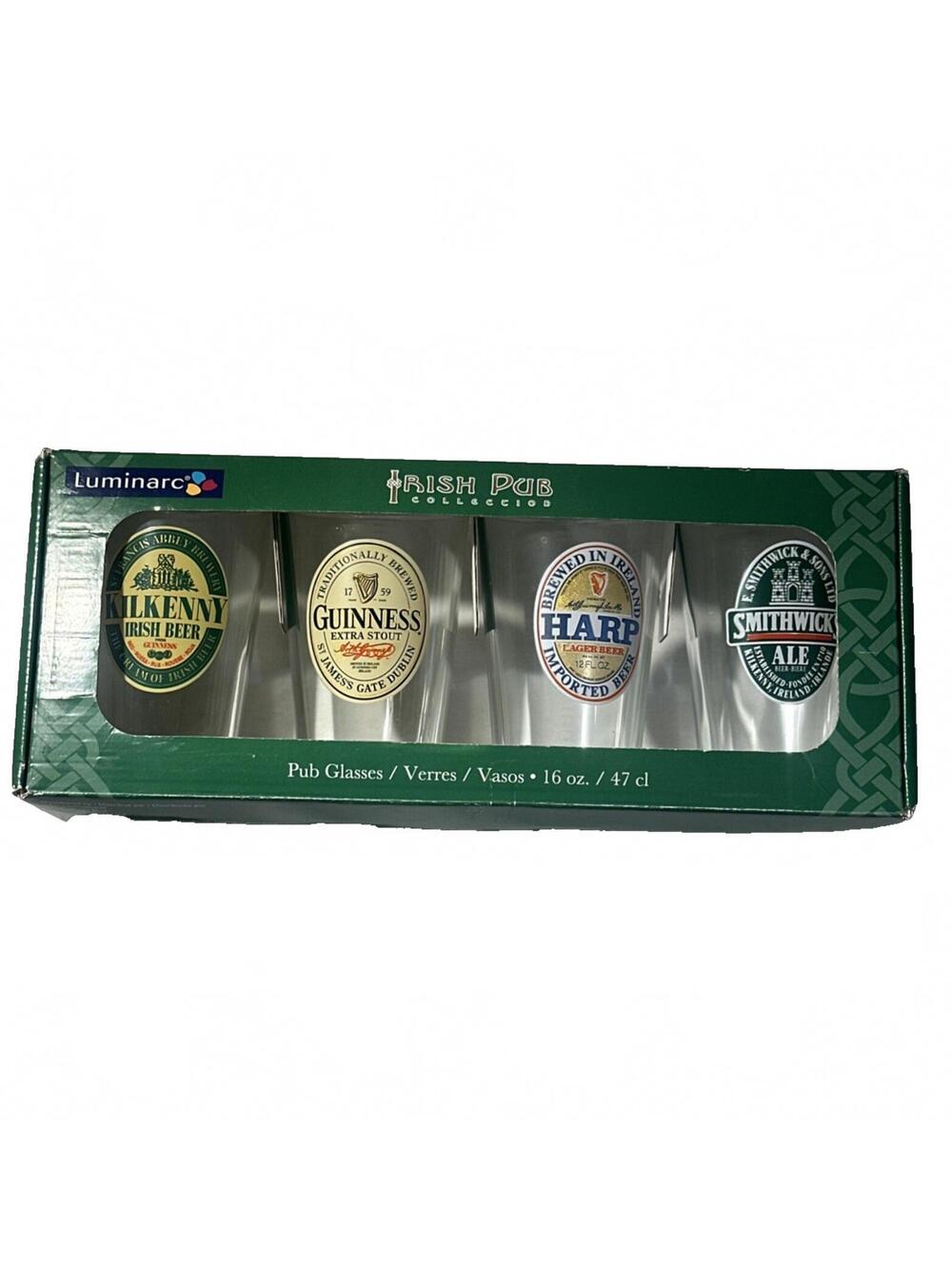 Luminarc 16 oz. Beer Glasses Irish Pub Collection Set of 4